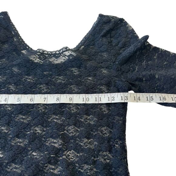 Pacsun John Gault Black Mesh Lace Sheer Long Sleeve Witchy Whimsigoth Top, OS - Picture 5 of 6